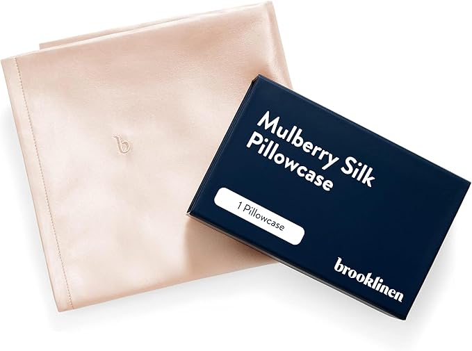 Brooklinen Mulberry Silk Pillowcase – 100% Pure Silk Pillow Case, Soft & Durable by Brooklinen