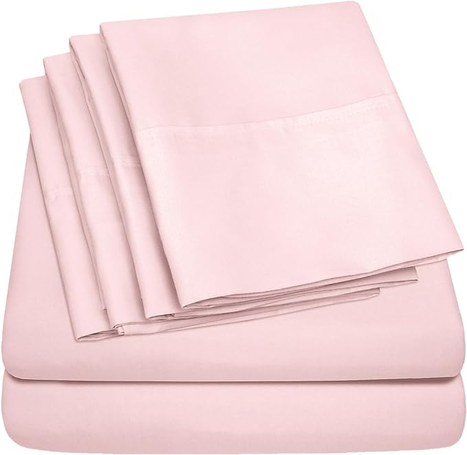 Queen Sheets Pale Pink by SweetHomeCollection