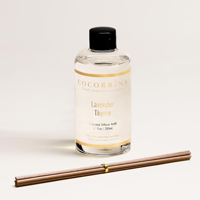 COCORRÍNA Refill- Lavender Thyme 6.7 Fl.oz Reed Diffuser Refill - Image 2