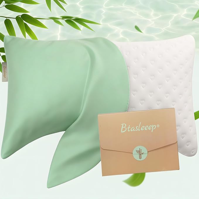 Cooling Curved Pillowcase for Side Sleeper Pillow by Btasleeephomeyland