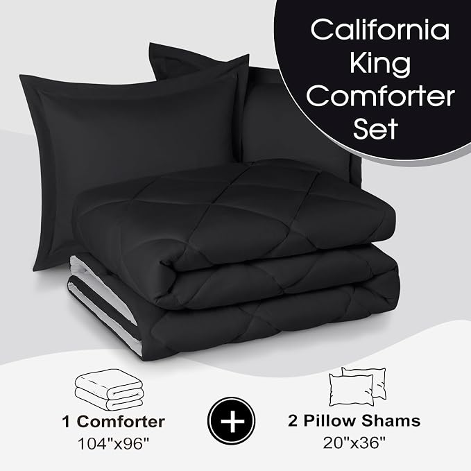 Basic Beyond California King Comforter Set, 1 Comforter 104"x96" and 2 Pillow - Image 6