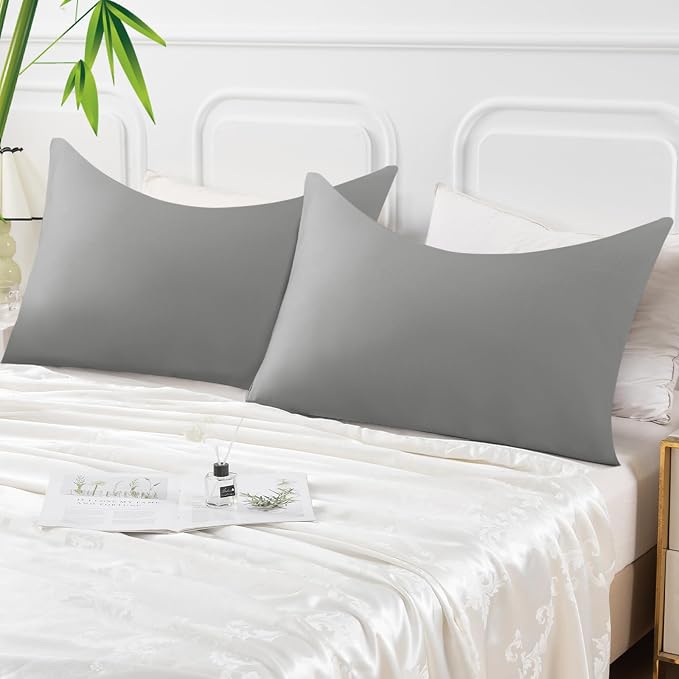 Curved Pillow Case King Size, Side Sleeper Pillow Cases Cover Cooling Rayon - Image 7