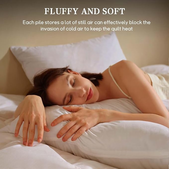 BHZ King Size Pillows Feather Down Set of 2 Hotel My King Pillows Bed Goose - Image 5