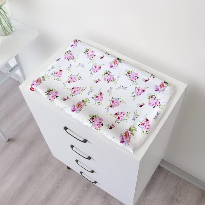 Changing Pad Cover for Girls 2 Pack, Lovely Print Soft Diaper Change Table - Image 3
