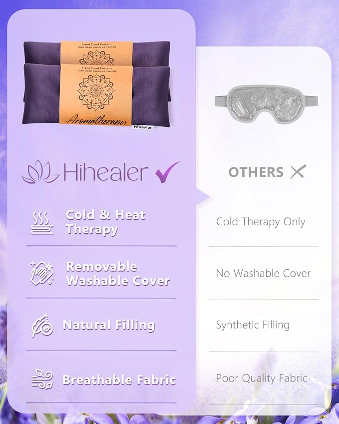 Mothers Day Gifts for Mom, Weighted Eye Mask for Sleep, Meditation, Lavender - Image 2