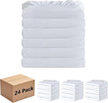 White Bulk Queen Fitted Sheet Only Deep Pocket 24 Pack, Quick Sort Bottom Bed by Culve