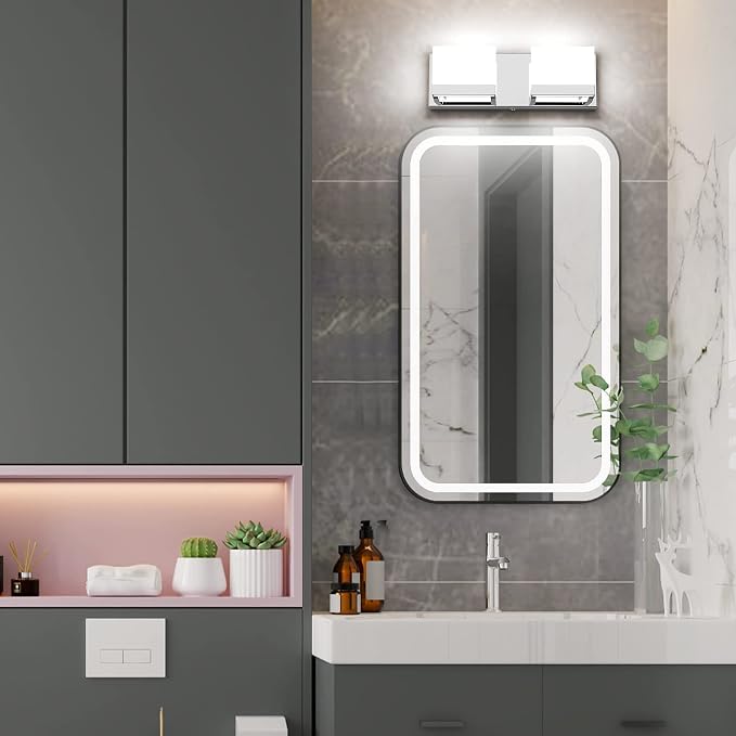 Tipace 2 Lights Modern Chrome LED Vanity Light - Image 3