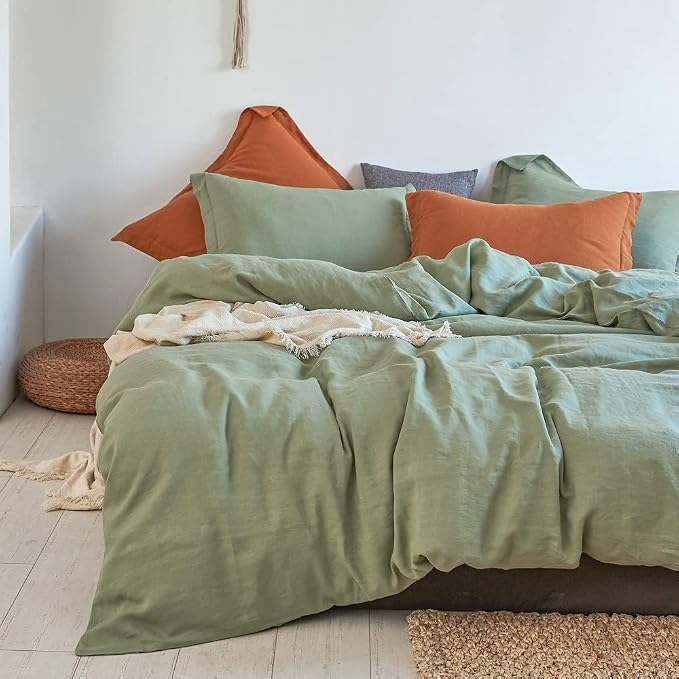 Simple&Opulence 100% Linen Duvet Cover Set 2pcs Basic Style Natural French - Image 7