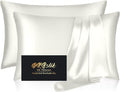 Silk Pillowcase 2 Pack, Mulberry Silk Pillow Cases Queen Size Set of 2 by HOME