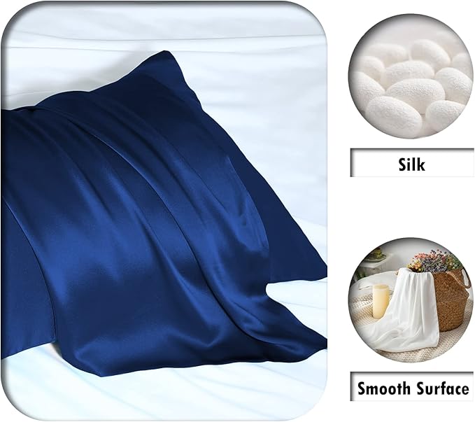 Silk Pillow Cases 2 Pack Soft Breathable and Sliky King Size Pillow Cases Set - Image 2