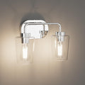Tipace Chrome Vintage Bathroom Vanity Light, 2 Lights Modern Stainless Steel by Tipace
