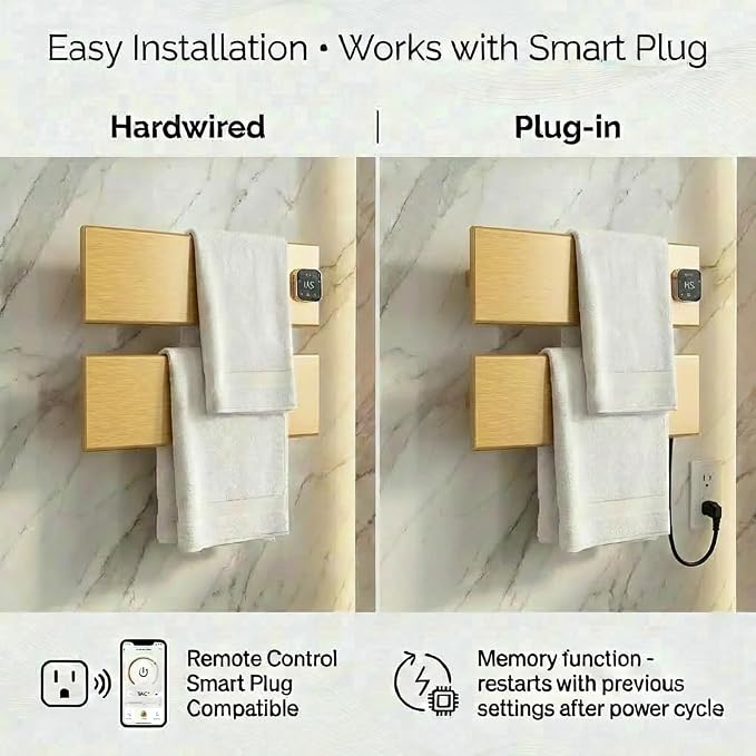 Electric Towel Warmer, Heated Towel Rack - Image 5