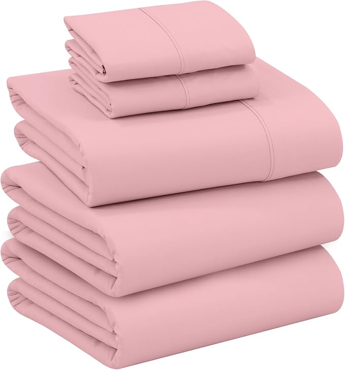 RUVANTI 100% Cotton Sheets – Split King Size Percale Bedding, Cooling & by Ruvanti
