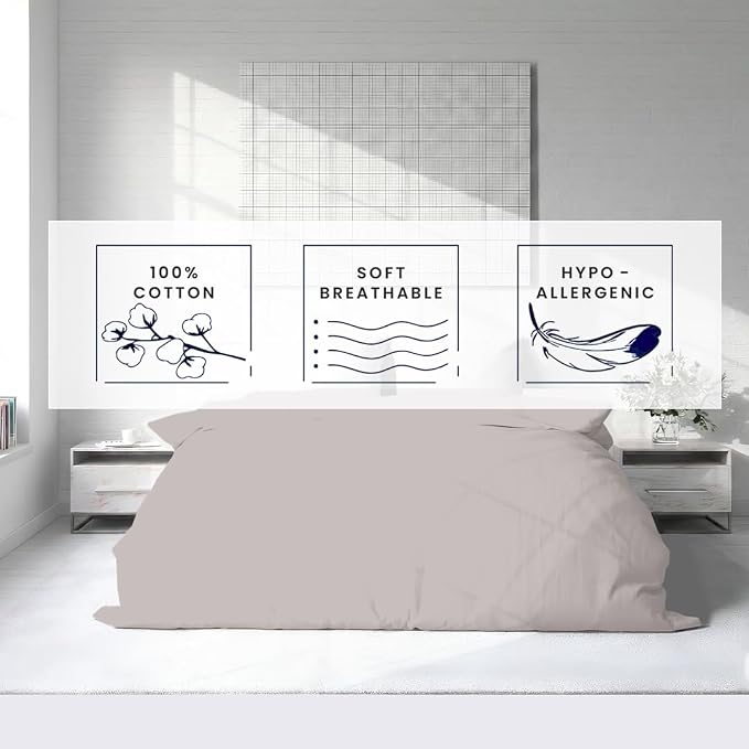 Kotton Culture 3 Pc 120" x 98" Duvet Cover Set Oversized King 100% Egyptian - Image 6