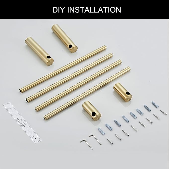 Towel Racks for Bathroom, NEWRAIN 30 inch Double Bath Towel Bar Wall Mounted - Image 7