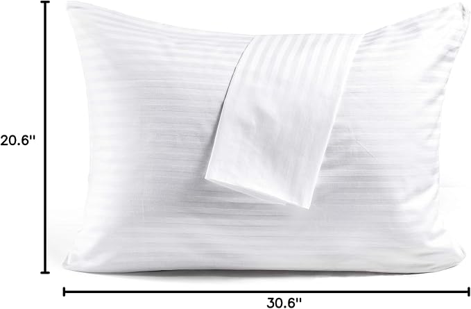 FAUNNA 600TC 100% Cotton Pillow Protectors, Queen Size, 2 Pack, Oeko-TEX - Image 8