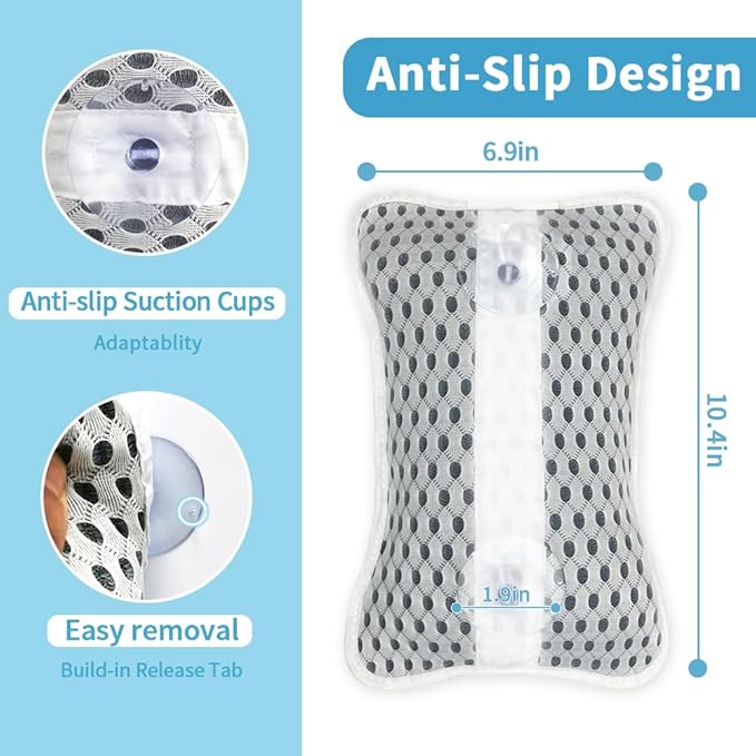 Luxury Bath Pillows for Tub, Slip Resistant Waterproof Bath Pillows for Tub - Image 4