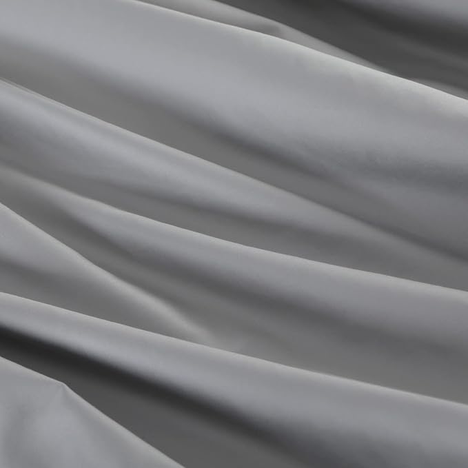 100% Egyptian Cotton Fitted Sheet Queen Size Gray, 600 Thread Count, 8-16" Deep - Image 8