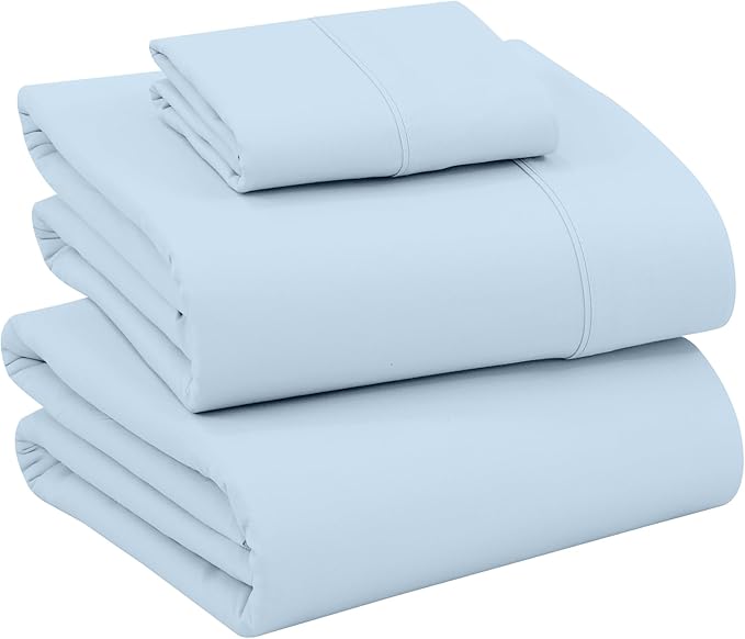 RUVANTI 100% Cotton Sheets – Twin Size Percale Bedding, Cooling & Breathable by Ruvanti