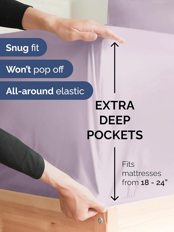 Extra Deep Twin Fitted Sheet - Image 2