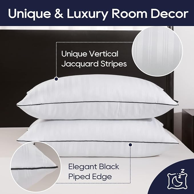 downluxe Bed Pillows Standard Size Set of 2 - Image 2