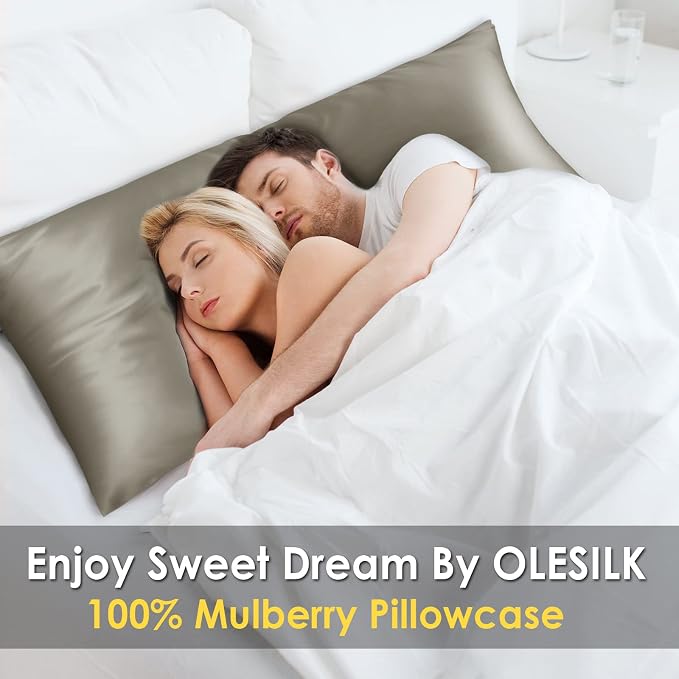 OLESILK Silk Body Pillowcase 20x54 Zippered: 100% Mulberry Silk - Image 2