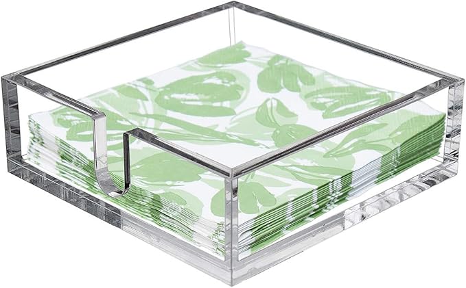 CY craft Acrylic Cocktail Paper Napkin Holder, Decorative Clear Cocktail Napkin by CYcraft