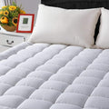LEISURE TOWN Cotton Mattress Pad Twin Size Fitted Quilted Mattress Cover Pillow by LEISURETOWN