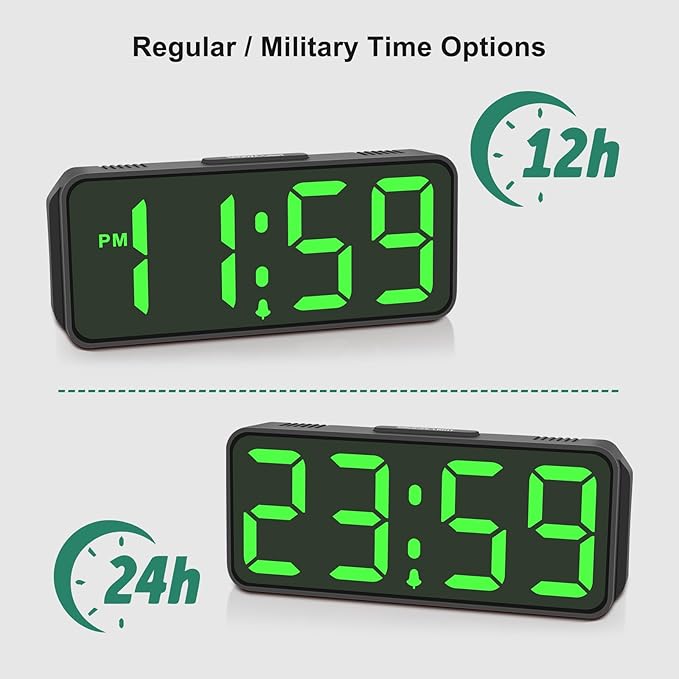 Peakeep Small Battery Powered Digital Alarm Clocks - Image 6