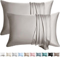 100% Silk Pillow Cases 2 Pack Standard Size Mulberry Silk Pillowcase by WLOSJ