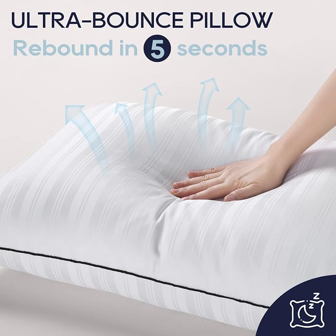 downluxe Bed Pillows Standard Size Set of 2 - Image 4