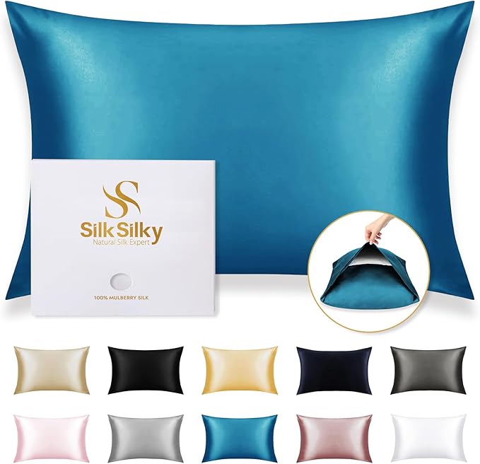 SilkSilky 100% Mulberry Silk Pillowcase by SilkSilky