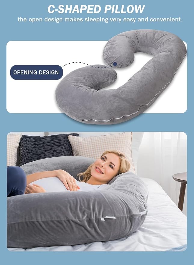INSEN Pregnancy Pillow for Sleeping, Maternity Pillow - Image 7