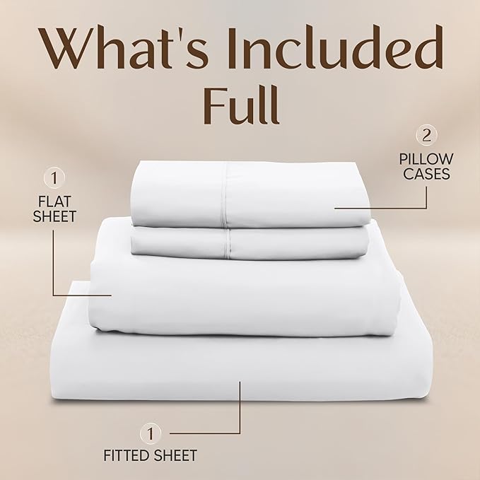 Utopia Bedding Full Size Sheet Set – 4 Piece Bed Sheets, Soft and Breathable - Image 3