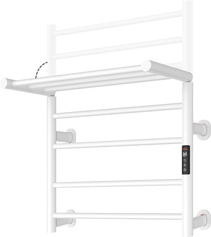Foldable Heated Towel Rack, Dual-Zone Electric Towel Warmer Rack by Caldayx