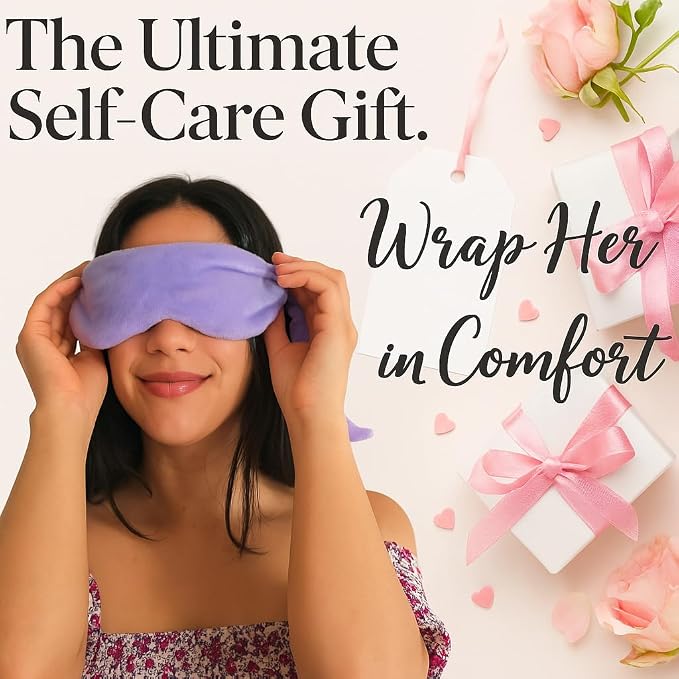 Weighted Lavender Eye Mask for Sleeping, Relaxation, Meditation & Self-Care – - Image 2