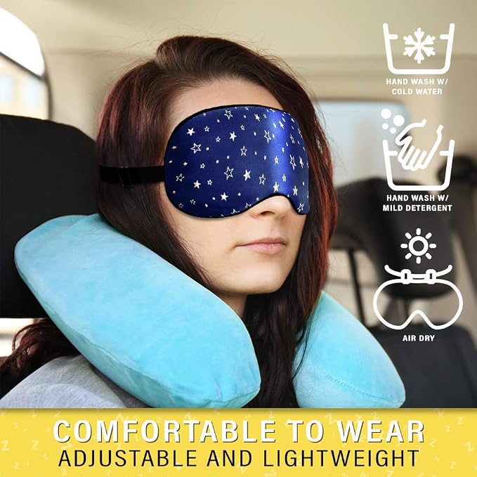 Silk Sleep Eye Mask for Men Women, Comfortable Super Soft Eye Mask - Image 4
