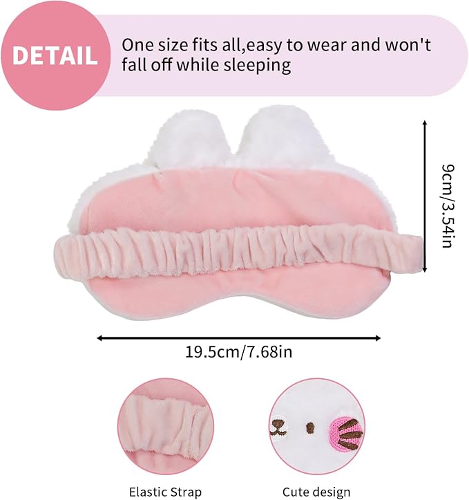 PERFECTSIGHT Sleep Eye Masks, Cute Sleep Eye Cover Lightweight Adjustable - Image 6