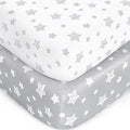 Crib Sheets for Boys or Girls 2 Pack, Fitted Crib Sheet for Standard Size Crib by Moonsea