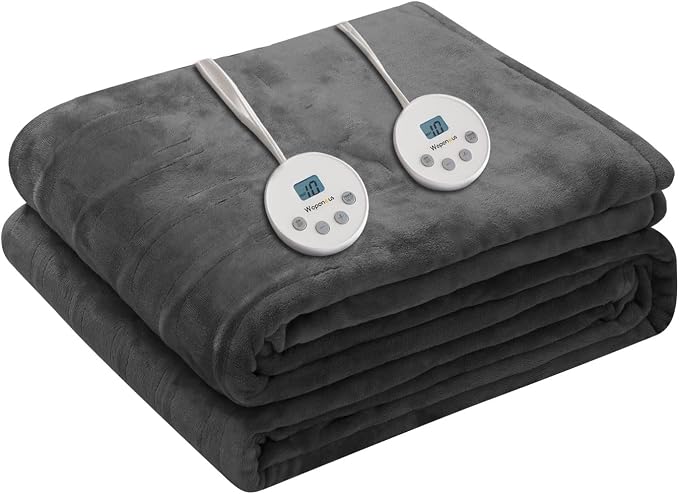 Wapaneus Heated Blanket Electric Queen Size 84"x90"-Dual Control by Wapaneus