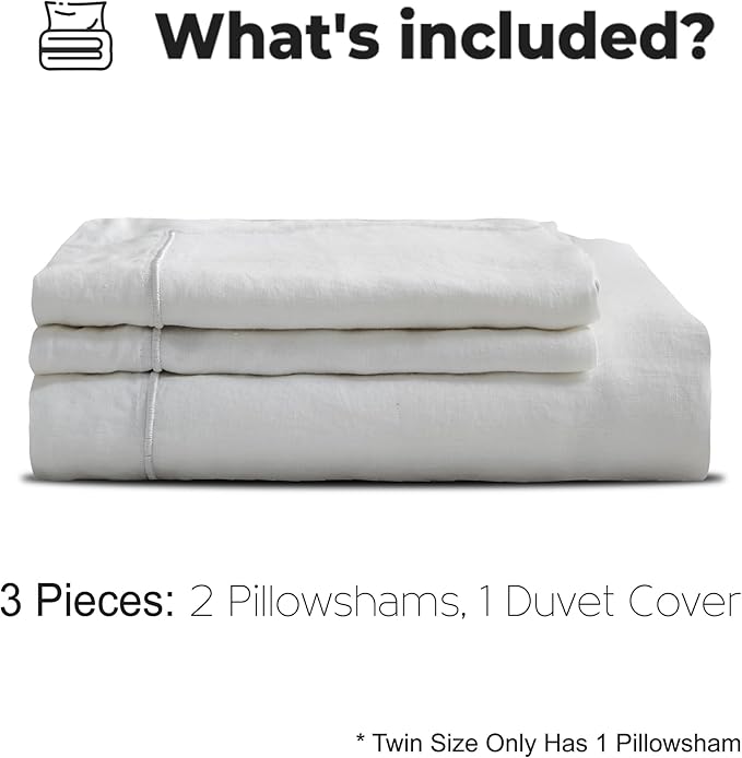 Simple&Opulence 100% Washed Linen Duvet Cover Set - Image 5