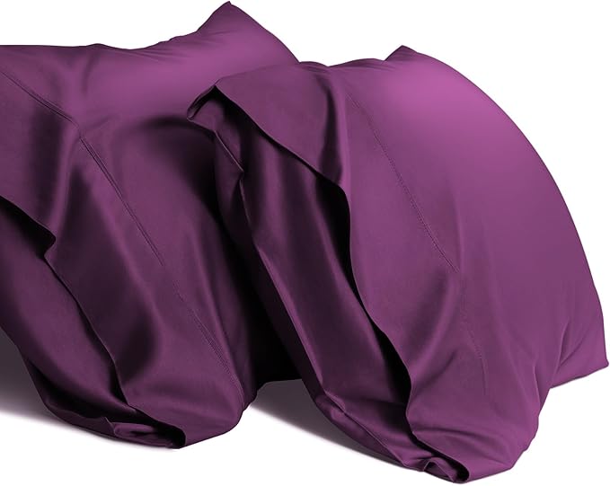 WishSmile Cooling King Pillow Cases Set of 2 Breathable Cool Silky Soft Rayon by WishSmile