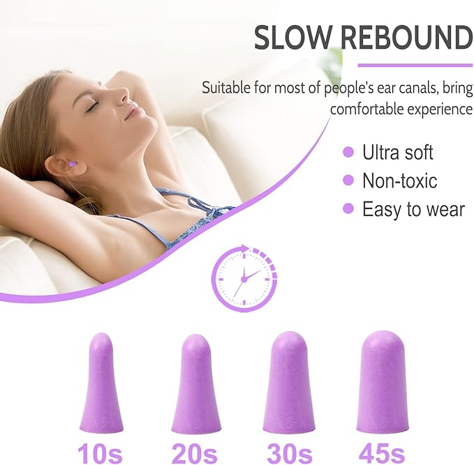 LYSIAN Ultra Soft Foam Earplugs Sleep - Image 2