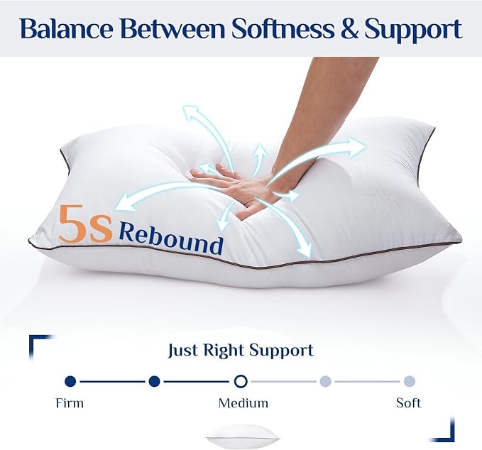 JOLLYVOGUE King Size Pillows Set of 2 - Image 5