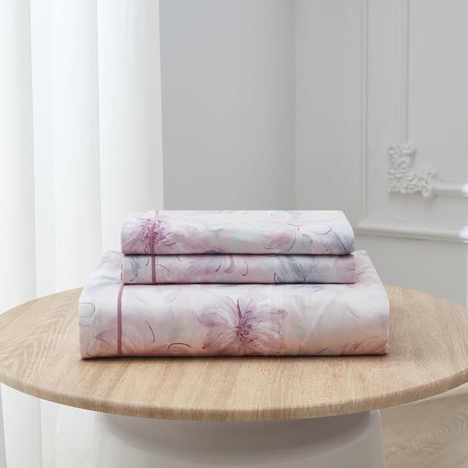 OAITE Duvet Cover Set Queen Size Floral Pattern 600 Thread Count Ultra Soft - Image 9