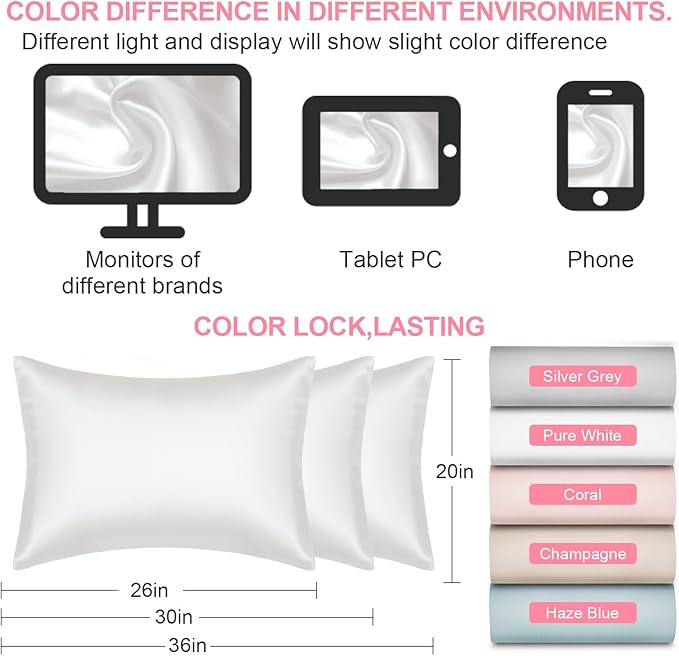 Silk Pillow Cases Queen Size - Image 7
