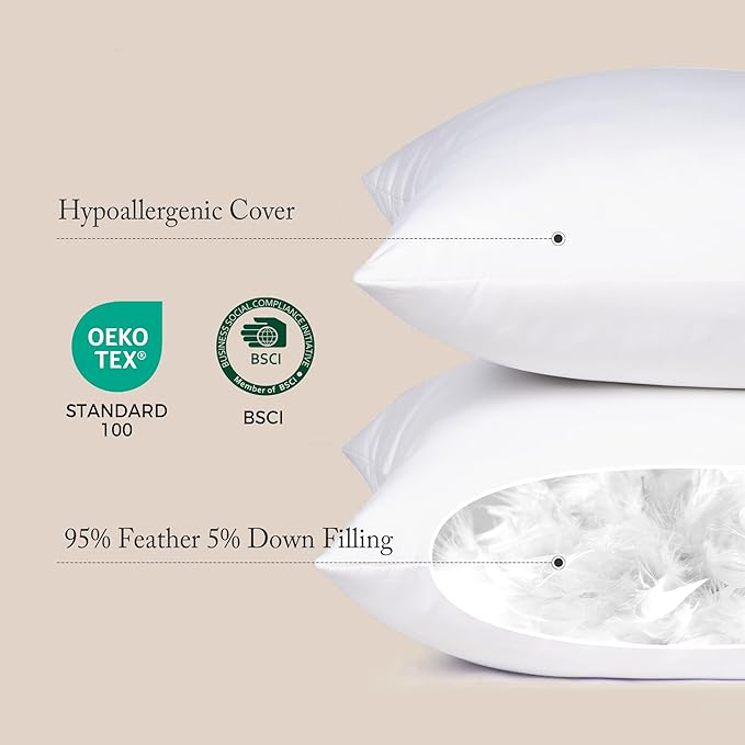 puredown® Feather Down Pillow Insert - Image 2