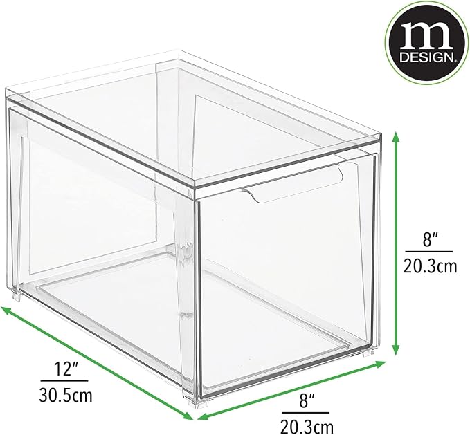 mDesign Plastic Stackable Bathroom Storage - Image 3