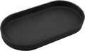 Black Small Tray, Oval Tray for Kitchen Counter, Bathtub Bathroom Vanity Items by VCREATC-VCREATEFORCUSTOMER