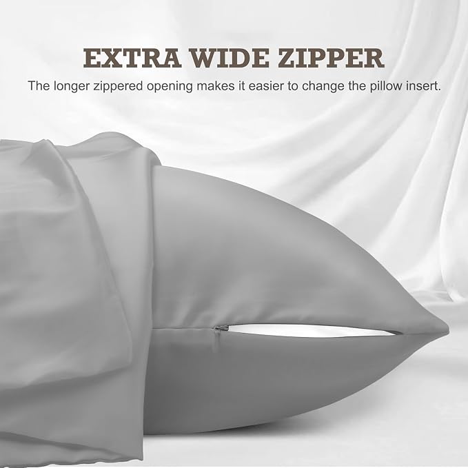 BPC 100% Mulberry Silk Pillowcases 2 Pack, Grade 6A ClimaSilk™ Silk Pillow - Image 6